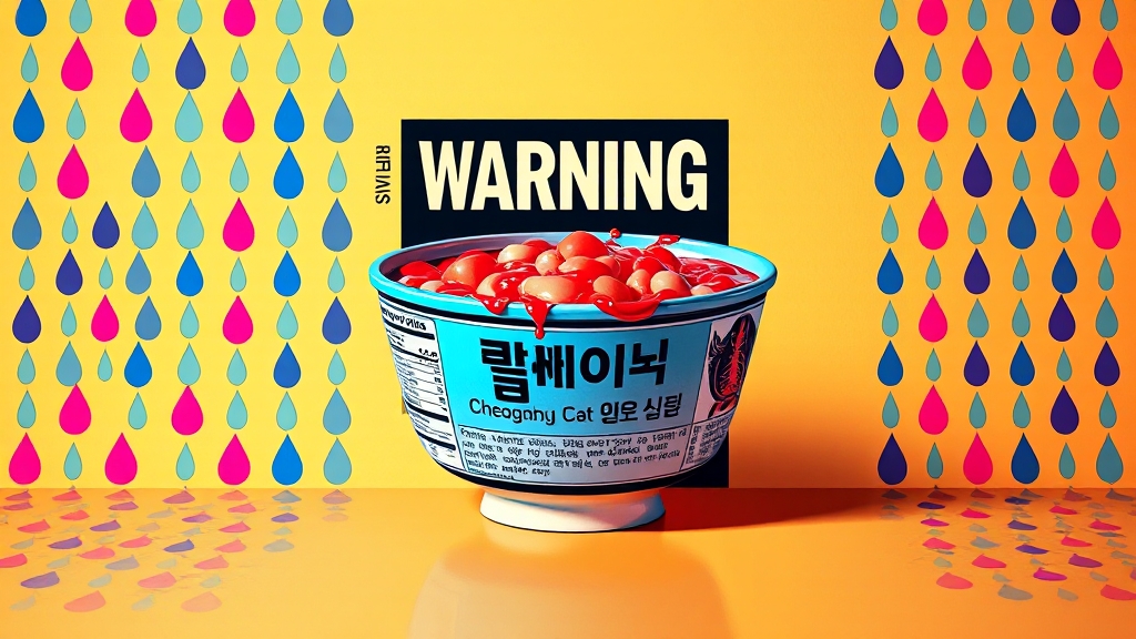 섭취 시 주의사항은? (popart 스타일)