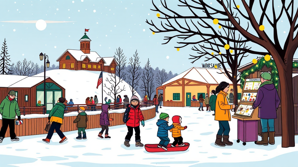 시설 안내 (cartoon 스타일)