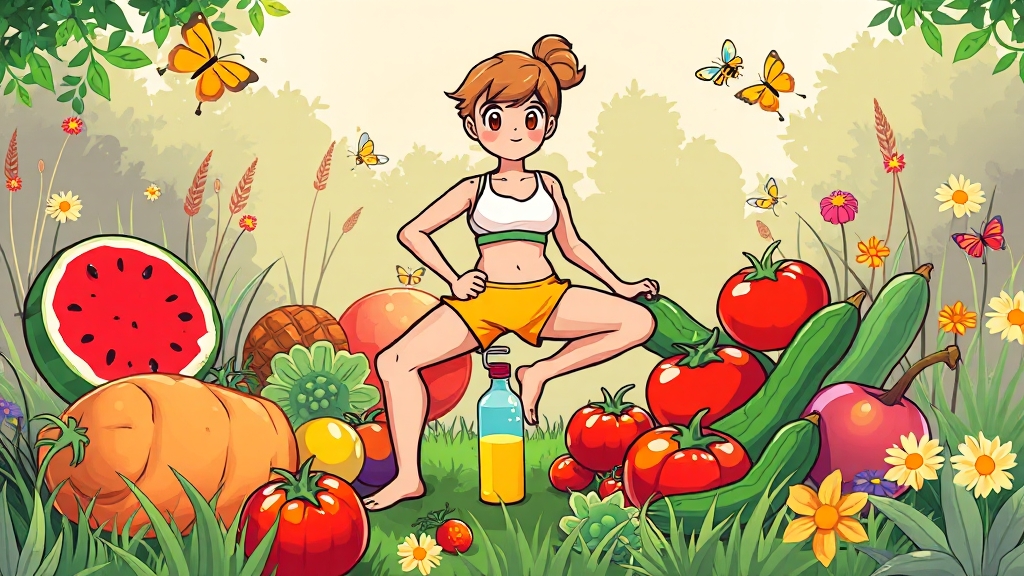 식단 및 운동 가이드 (cartoon 스타일)