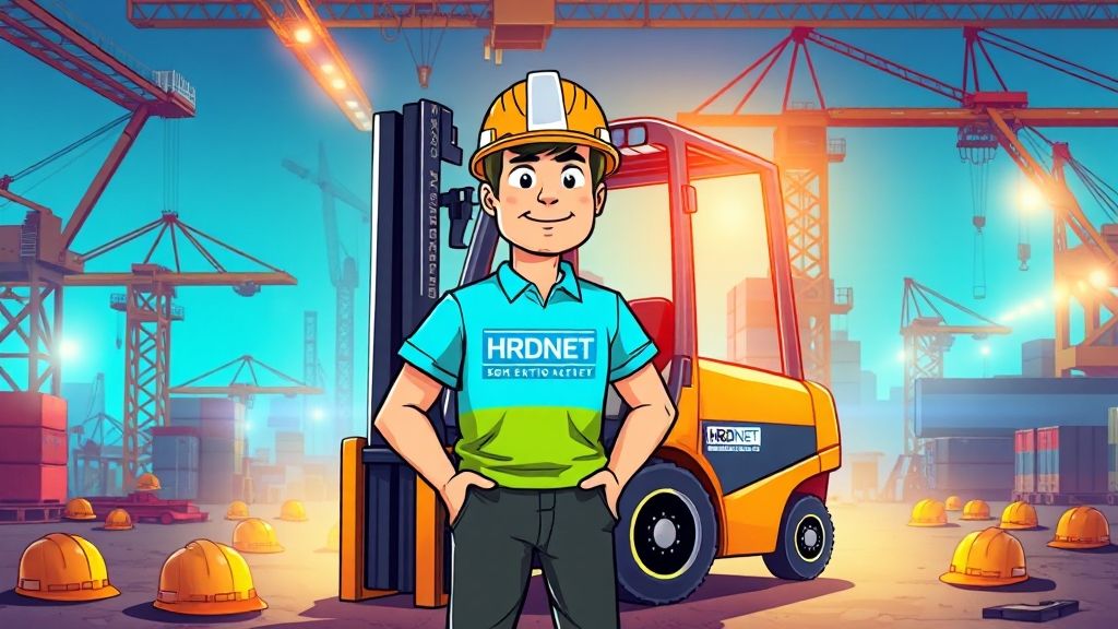 지게차 면허 변경 사항 (cartoon 스타일)