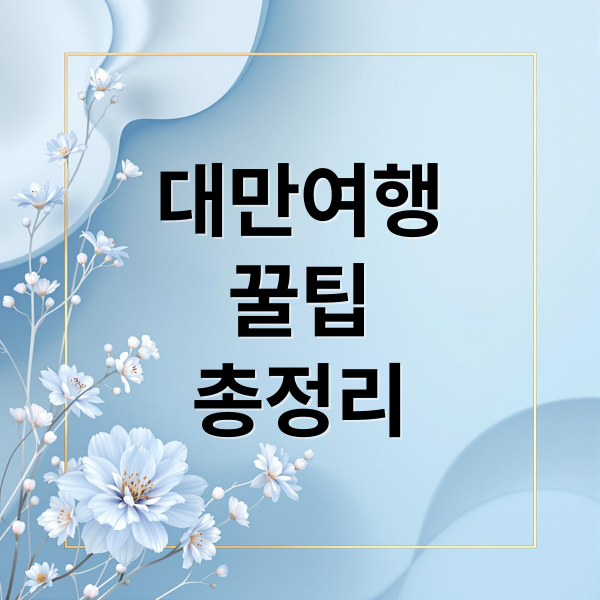 대만여행
꿀팁
총정리 (대만 여행)