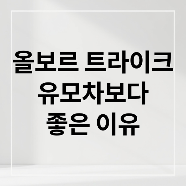 올보르 트라이크
유모차보다
좋은 이유 (올보르 트라이크 푸쉬카 후기)