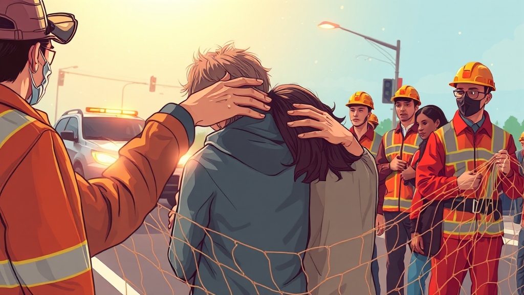 교통사고 피해자 보호 제도 (illustration 스타일)