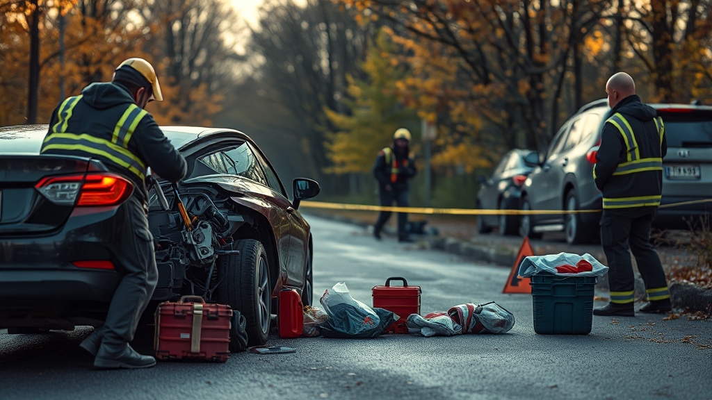 킥보드 사고 발생 시, 이렇게 대처하세요! (realistic 스타일)