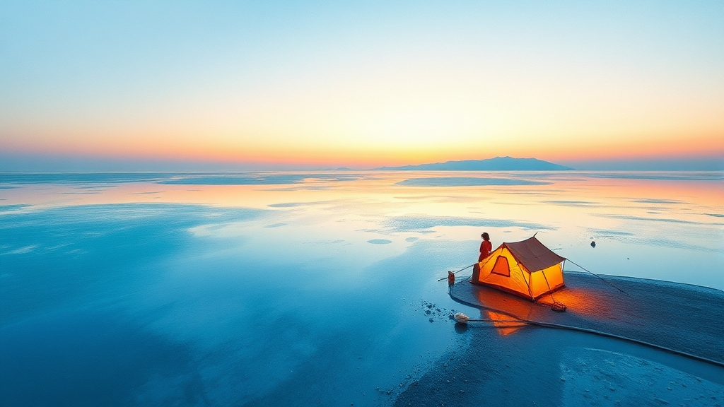 무녀도 여행 정보 (watercolor 스타일)