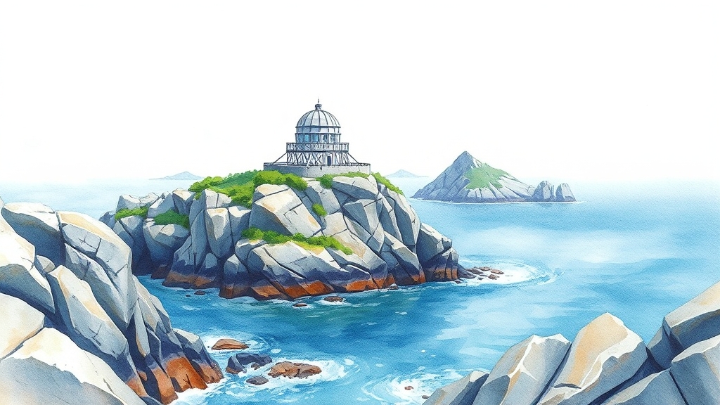 울릉도 필수 방문 코스 (watercolor 스타일)