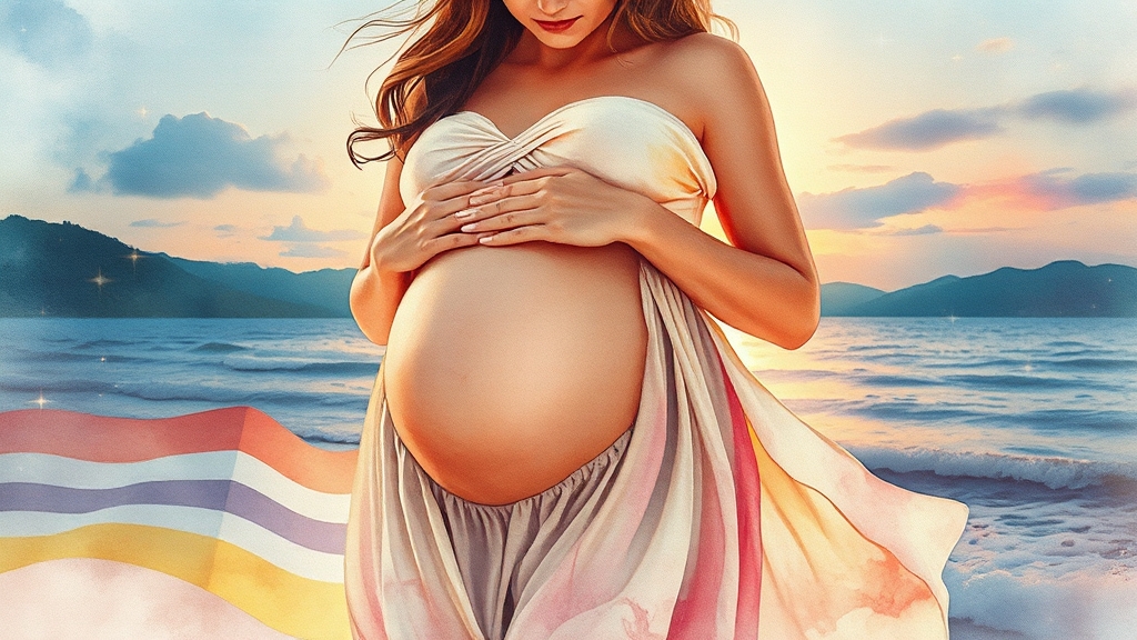 임신 꿈의 심리적 해석 (watercolor 스타일)