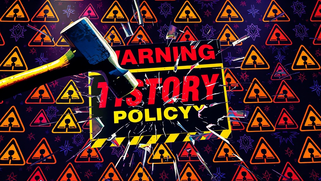 정책 위반 시 제재 내용 (popart 스타일)