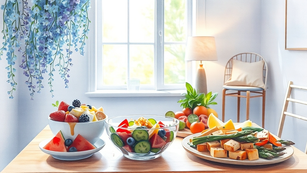 다이어트 식단 가이드 (watercolor 스타일)