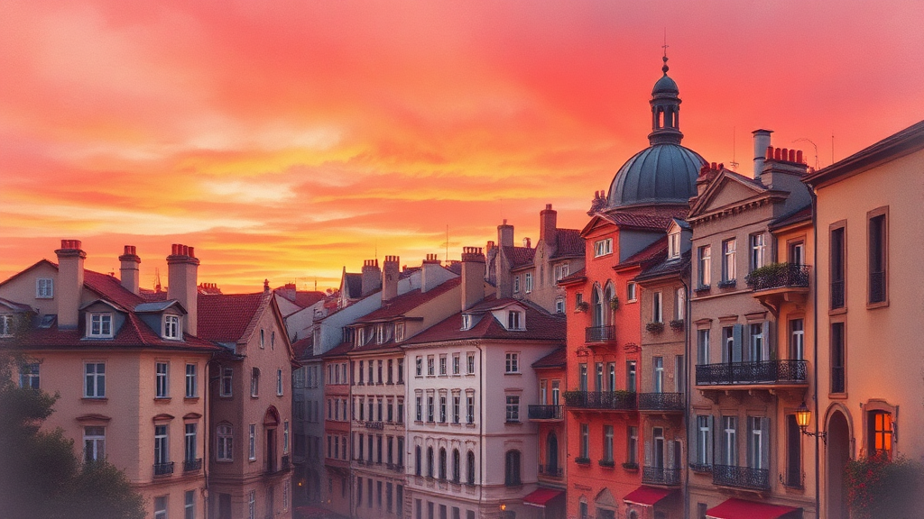 루덴시아 야경 감상 (watercolor 스타일)