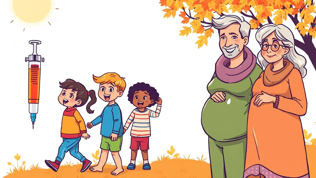 2025-2026 무료 접종 대상은? (cartoon 스타일)