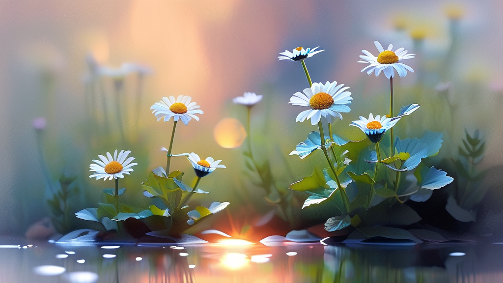 마지막으로, 쑥은 항염 및 항균 작용에도 뛰어난 효능을 보입니다 (watercolor 스타일)