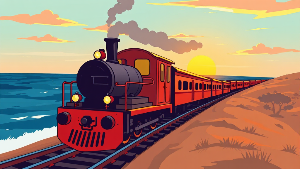 해랑열차 여행, 특별한 추억을 만들다 (cartoon 스타일)