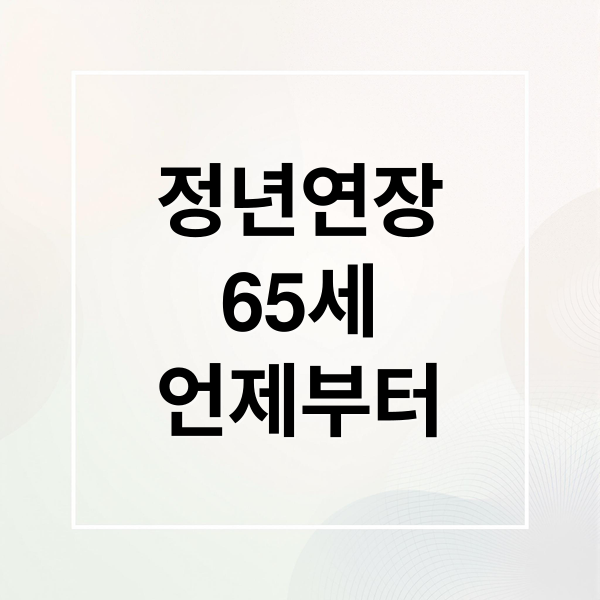 정년연장
65세
언제부터 (정년연장 법안 시행시기 65세)