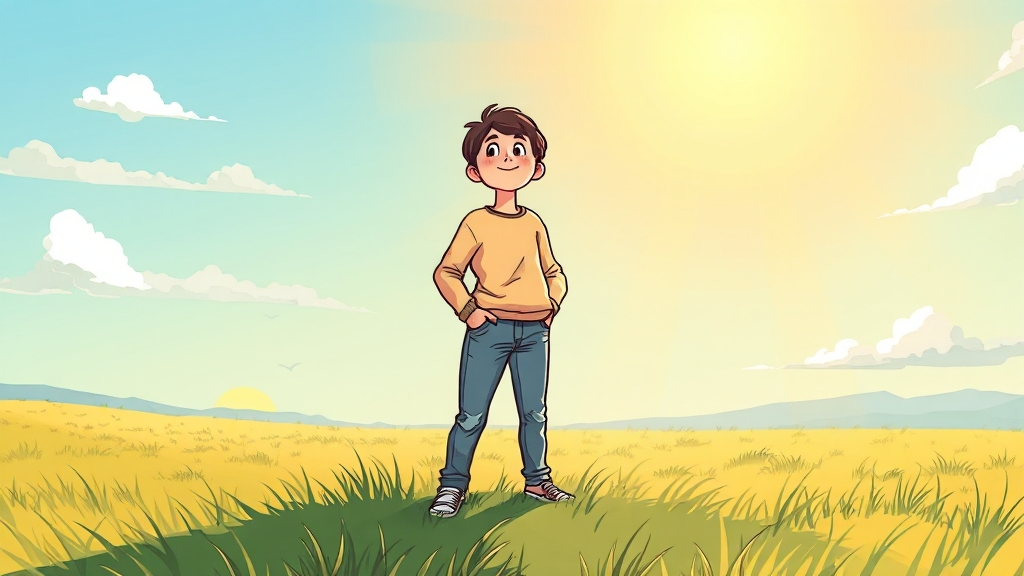 삶의 의미, 가치관 탐색 (cartoon 스타일)