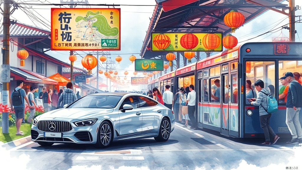 교통편 & 주차 정보 (watercolor 스타일)