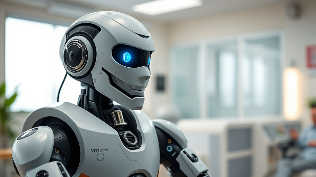 기흥 복지관 로봇 재활 치료 소개 (realistic 스타일)