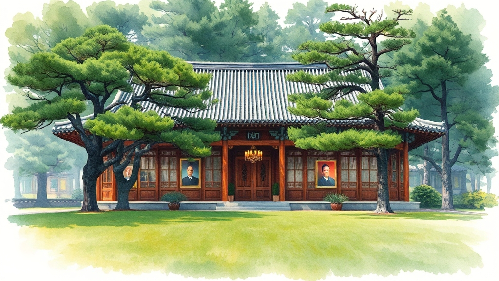 청와대, 어디를 봐야 할까? (watercolor 스타일)