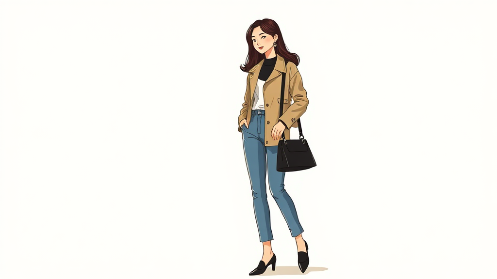 김희애 패션의 핵심: 미니멀리즘과 톤온톤 스타일링 (cartoon 스타일)