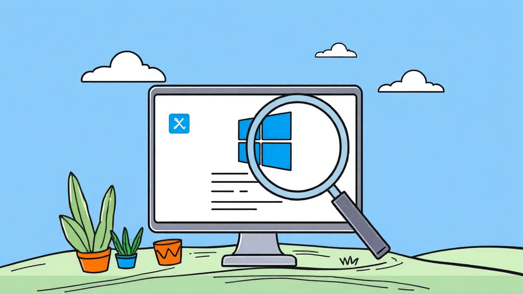 윈도우 문제 해결사 실행 (illustration 스타일)