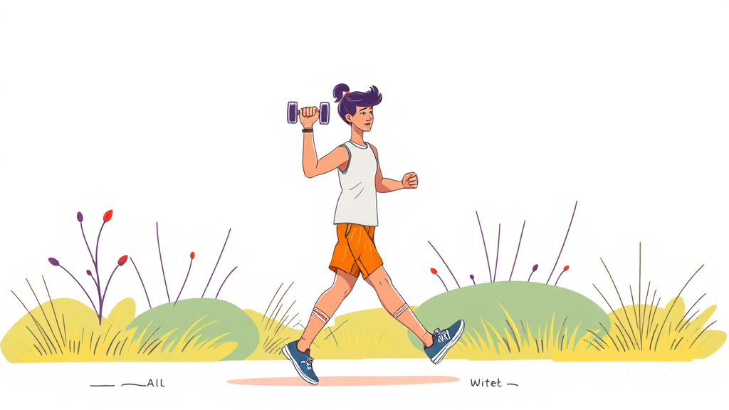 당뇨병 운동 가이드 (illustration 스타일)