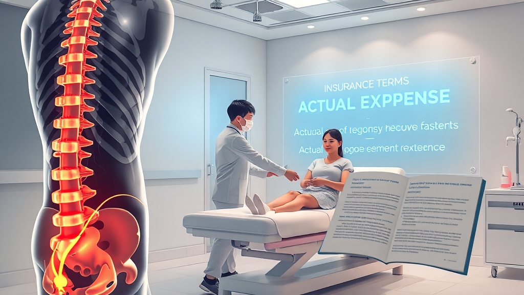 허리 통증, 실비보험으로 보장받을 수 있을까? (illustration 스타일)