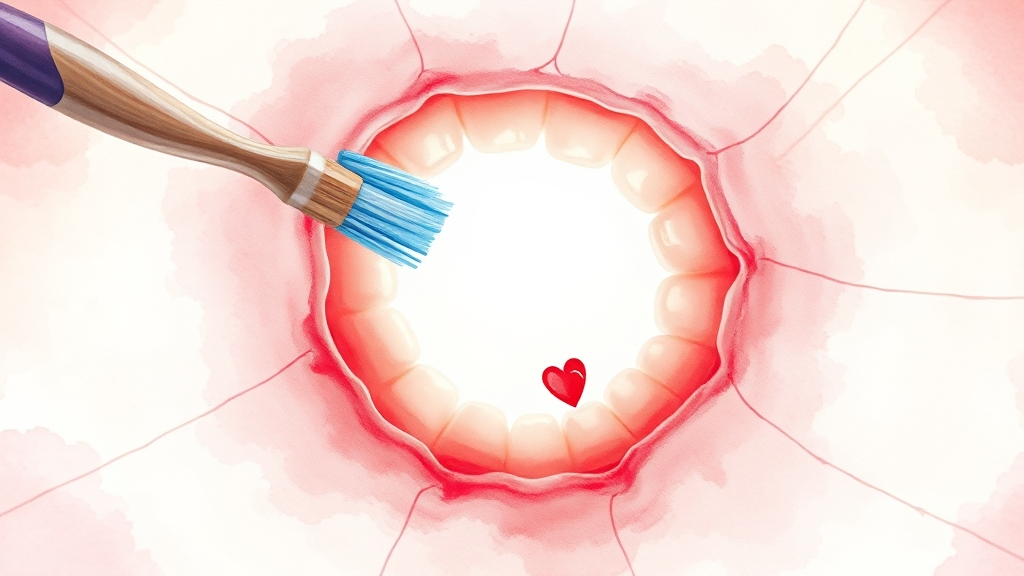 잇몸 건강과 전신 건강의 연결고리 (watercolor 스타일)