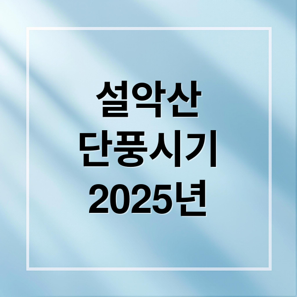 설악산
단풍시기
2025년 (설악산 단풍시기)