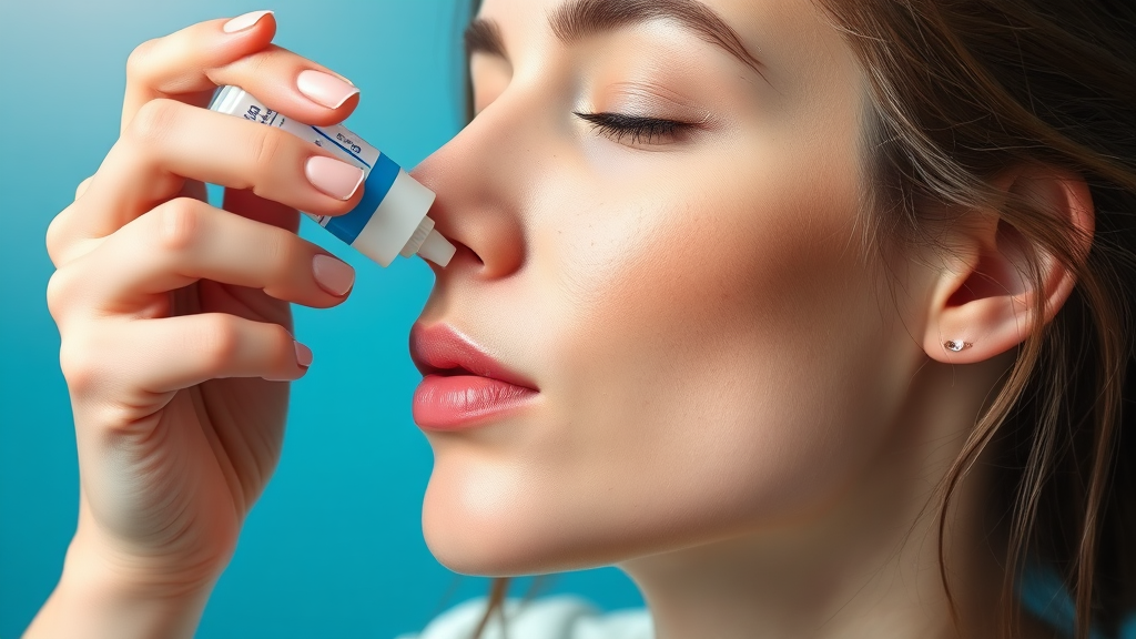 혈관운동성 비염 약물 치료 (realistic 스타일)