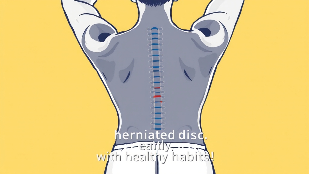허리디스크 예방 및 생활 관리 (illustration 스타일)