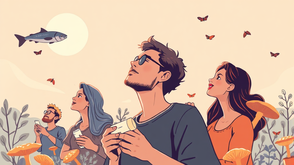 햇볕과 비타민D: 가장 효과적인 섭취 방법 (illustration 스타일)