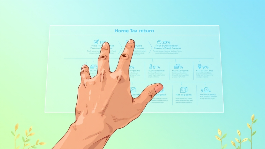 홈택스 셀프 신고, 어렵지 않아요! (illustration 스타일)