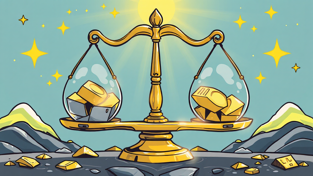 금 vs 은: 투자 포트폴리오 비교 (cartoon 스타일)