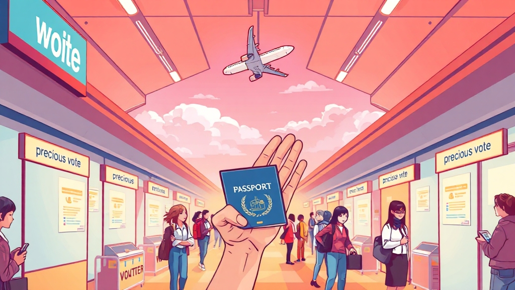 특별 사전투표소, 해외에서도 투표 가능? (cartoon 스타일)