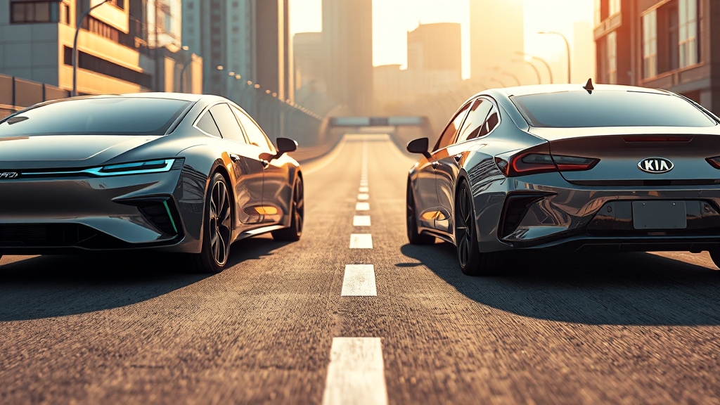 BYD 씰 vs 아이오닉 6 비교 (realistic 스타일)