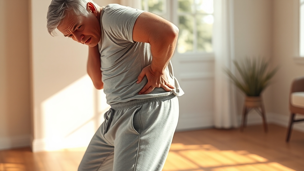 근육 긴장과 자세 불량 (realistic 스타일)