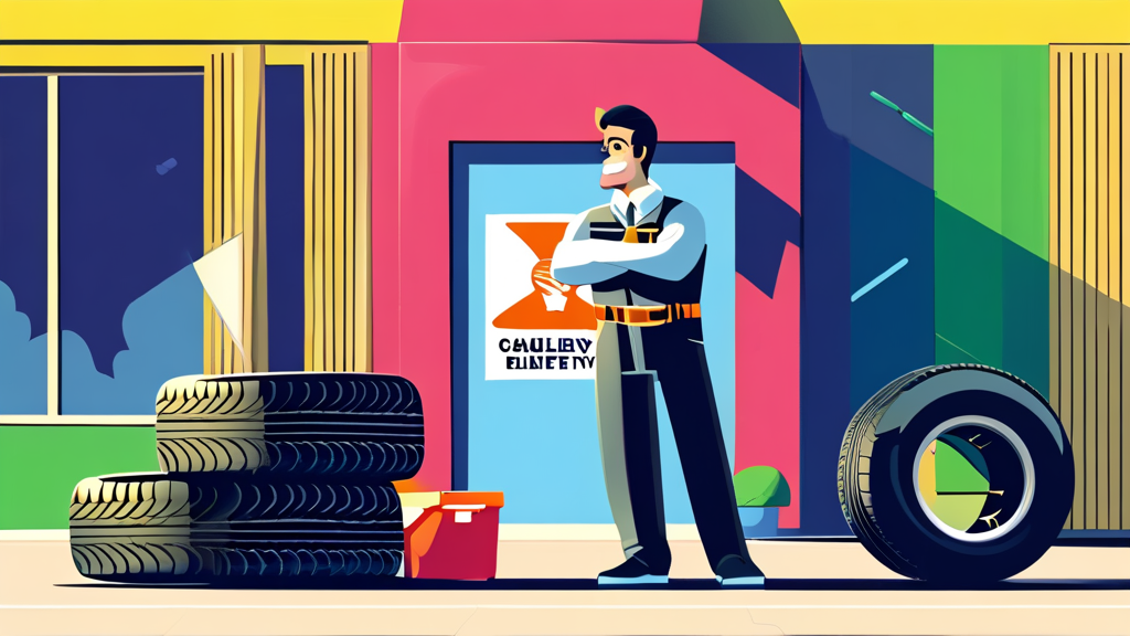 타이어 교체, 비용부터 서비스까지 꼼꼼하게 비교하기 (cartoon 스타일)