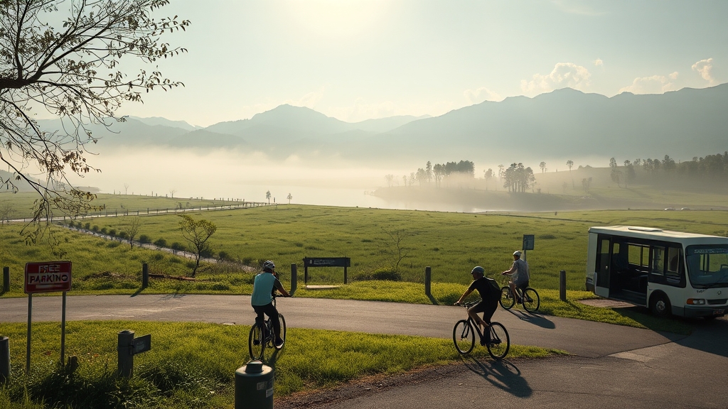 팔당 물안개공원 가는 길 (realistic 스타일)