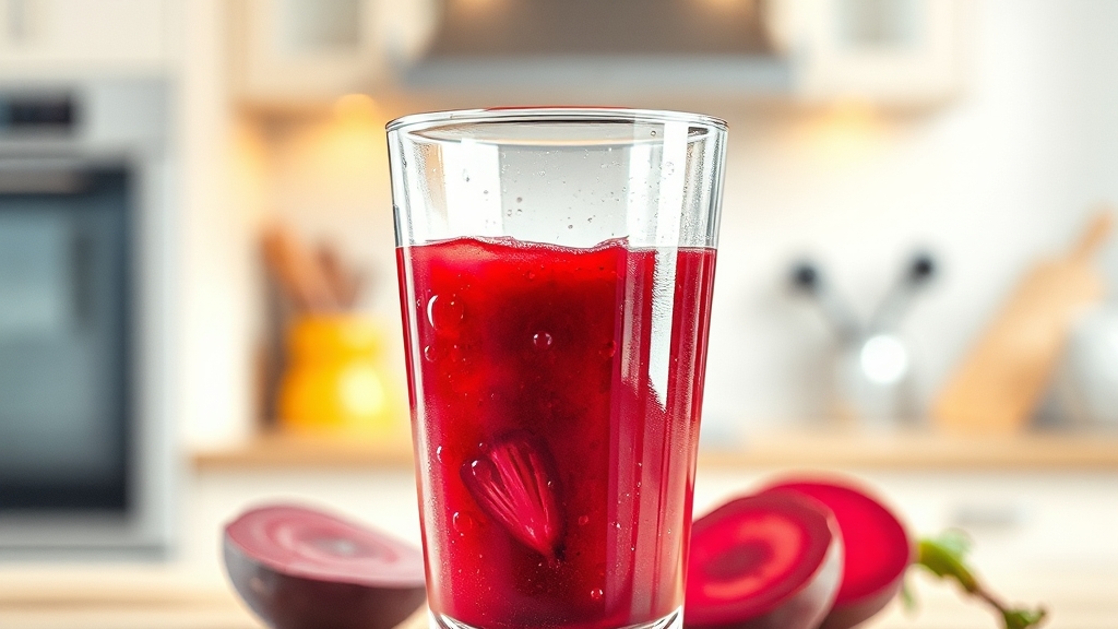 비트 주스 효능 & 안전하게 마시는 법 (realistic 스타일)