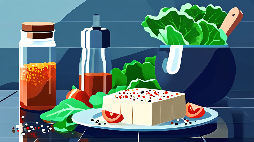 두부 얼리기: 식감과 맛의 비밀 (illustration 스타일)