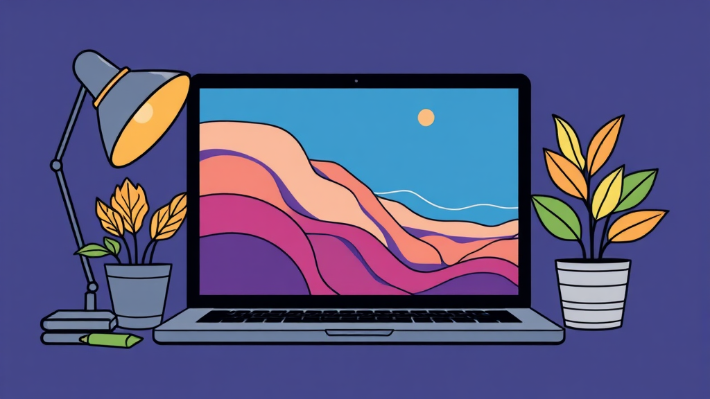 노트북 선택, 왜 중요할까요? (illustration 스타일)