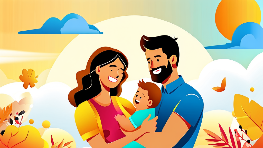 육아휴직 급여 신청 방법 및 절차 (cartoon 스타일)