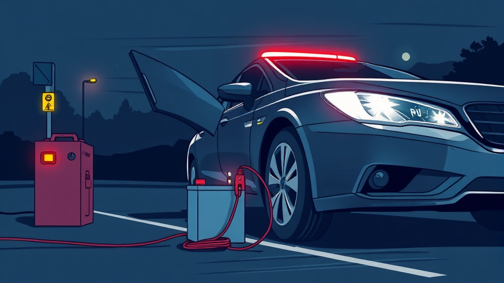 배터리 방전 시 대처법 (illustration 스타일)