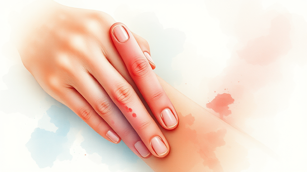 가려움증 원인과 증상 (watercolor 스타일)