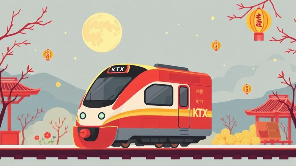 KTX 예매 일정 및 변경사항 (illustration 스타일)