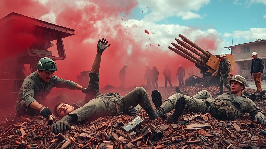 파주 포병 부대 폭발 사고 (realistic 스타일)