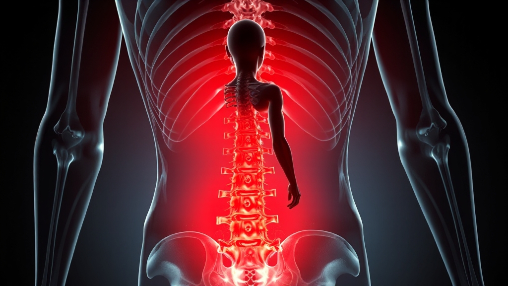 허리 디스크 & 척추관 협착증 (realistic 스타일)