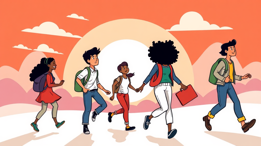 창업 및 일경험 지원 프로그램 소개 (cartoon 스타일)