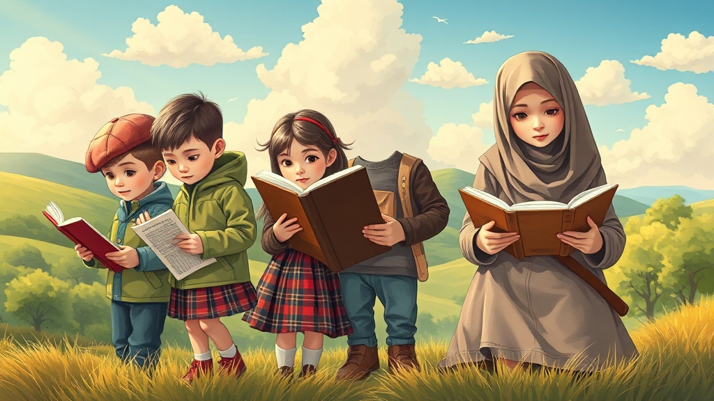 글쓰기 능력 향상, 독서와 함께! (illustration 스타일)