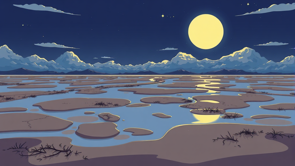 만조와 간조, 물때의 기본 원리 (cartoon 스타일)